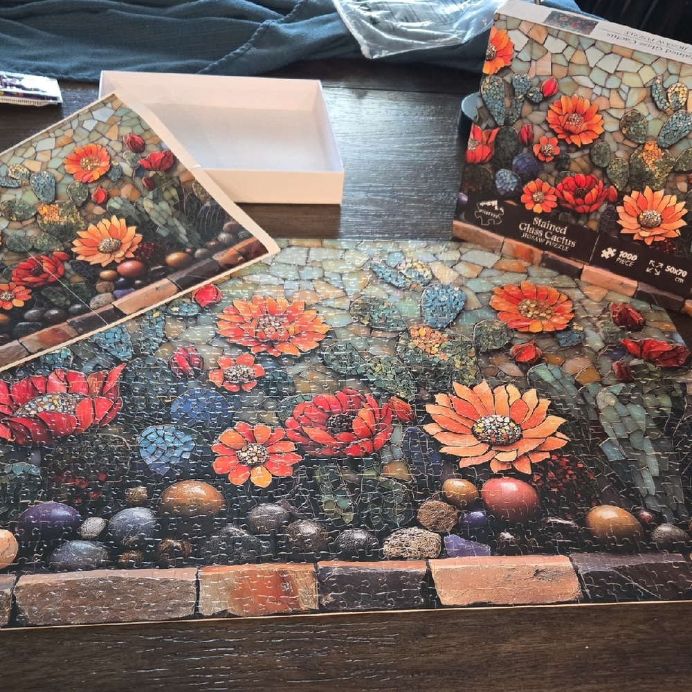 Stained Glass Flowers Puzzle